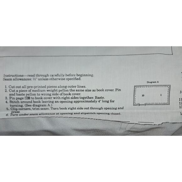 Vintage Cut & Sew Storybook Cottontail Corner Easter Bunny Cranston Uncut Fabric - Picture 2 of 12